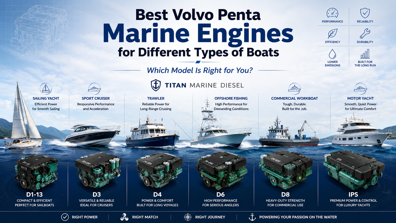 Best Volvo Penta Marine Engines for Different Types of Boats