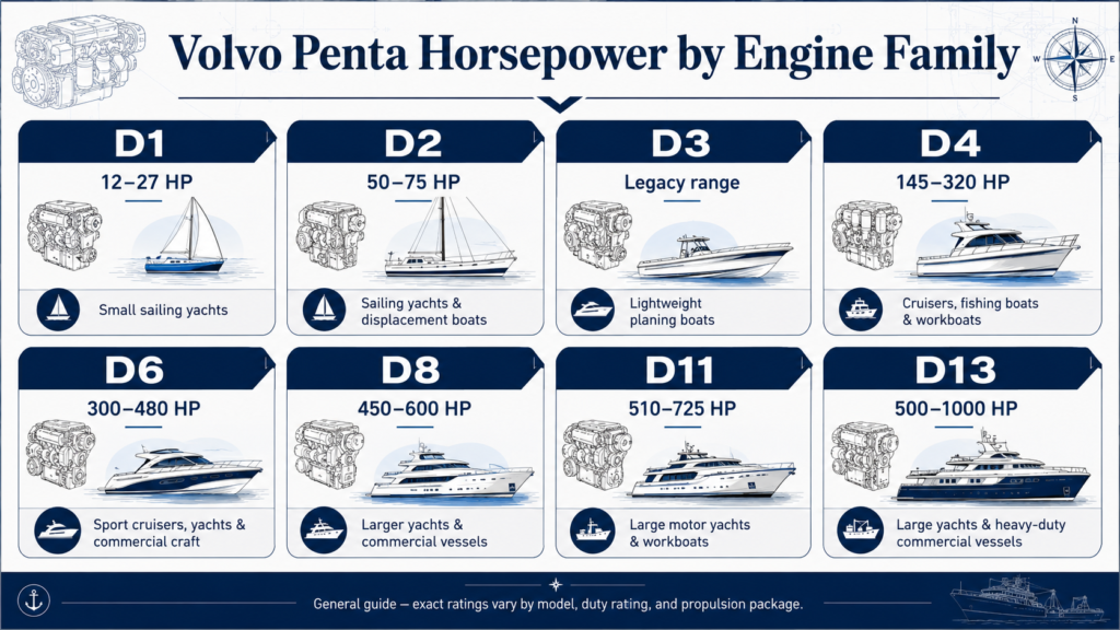Volvo Penta Horsepower by Engine Family