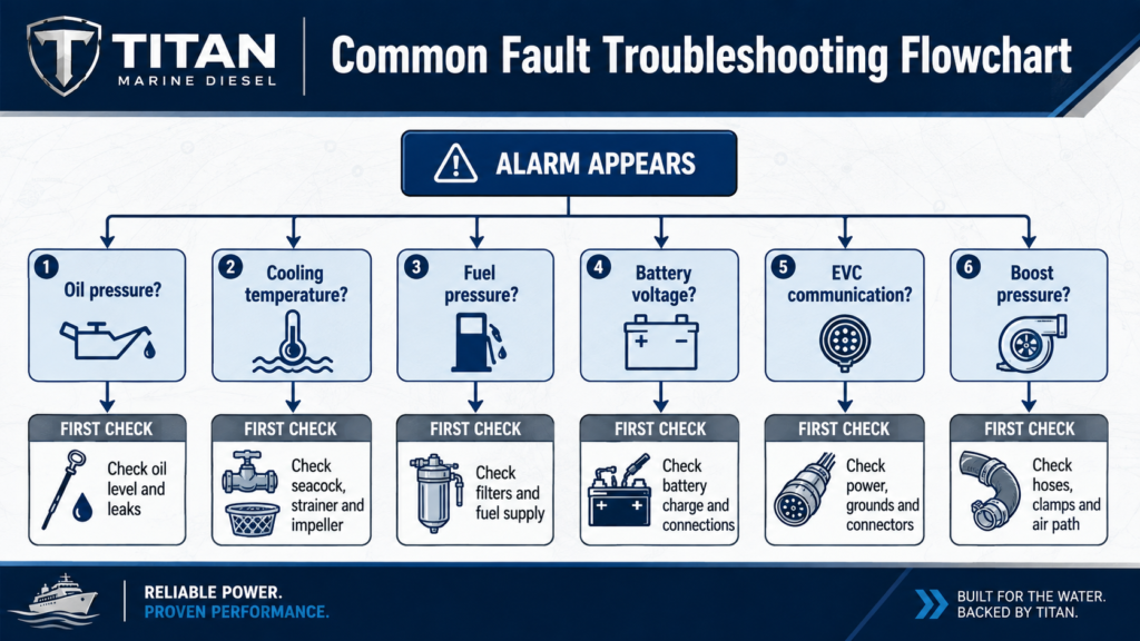 Volvo Penta Fault Codes Explained - Complete EVC Alarm & Troubleshooting Guide Volvo Penta High Coolant Temperature and Overheating Alarm