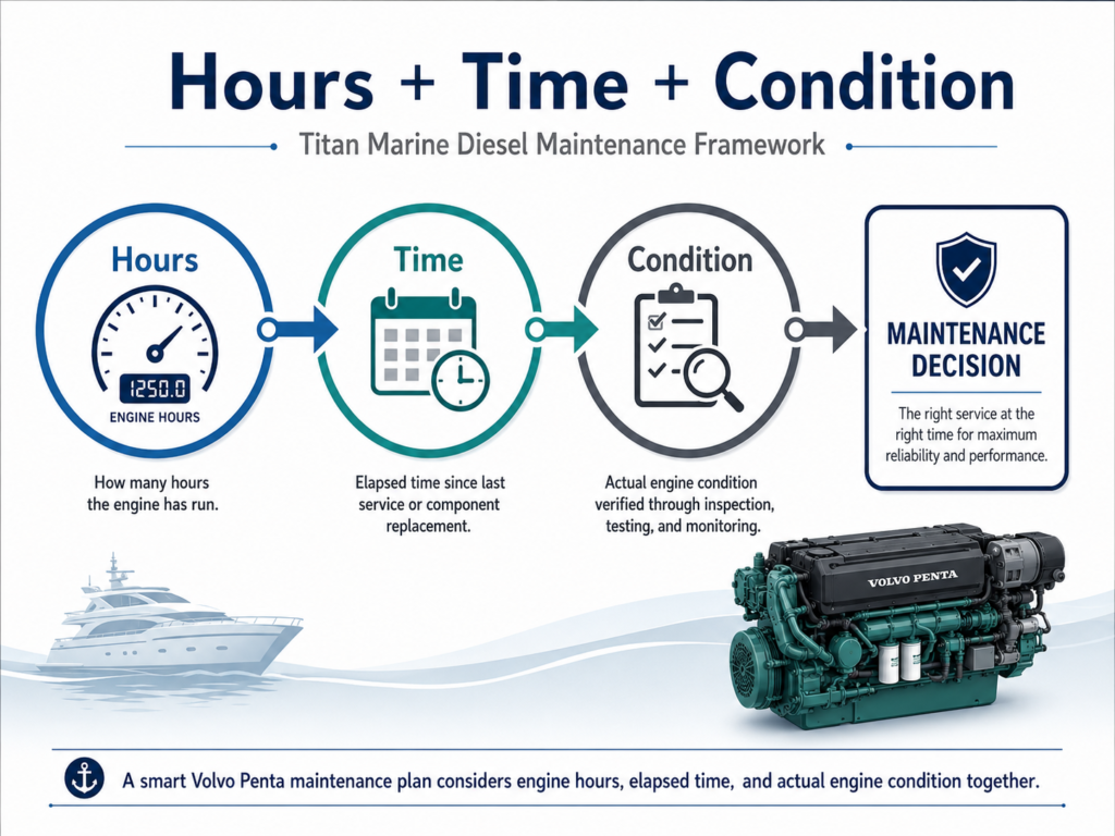 Volvo Penta Maintenance Schedule: The Complete Service Checklist Every Owner Needs Volvo Penta maintenance framework based on hours time and engine condition