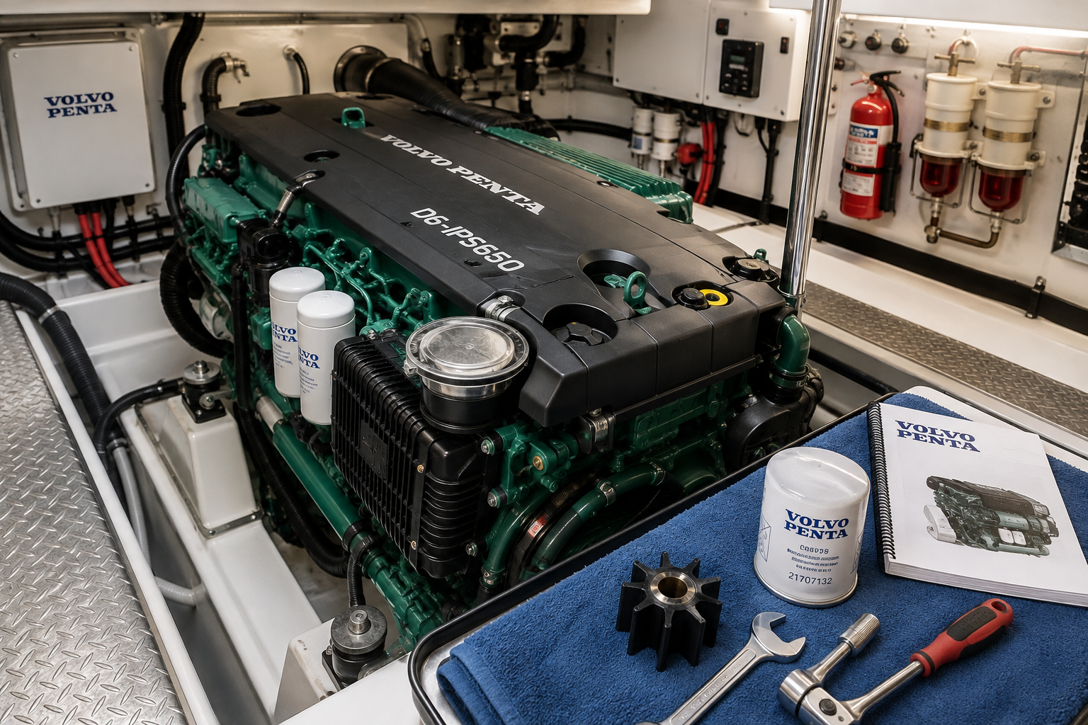 Volvo Penta maintenance schedule and marine engine service checklist