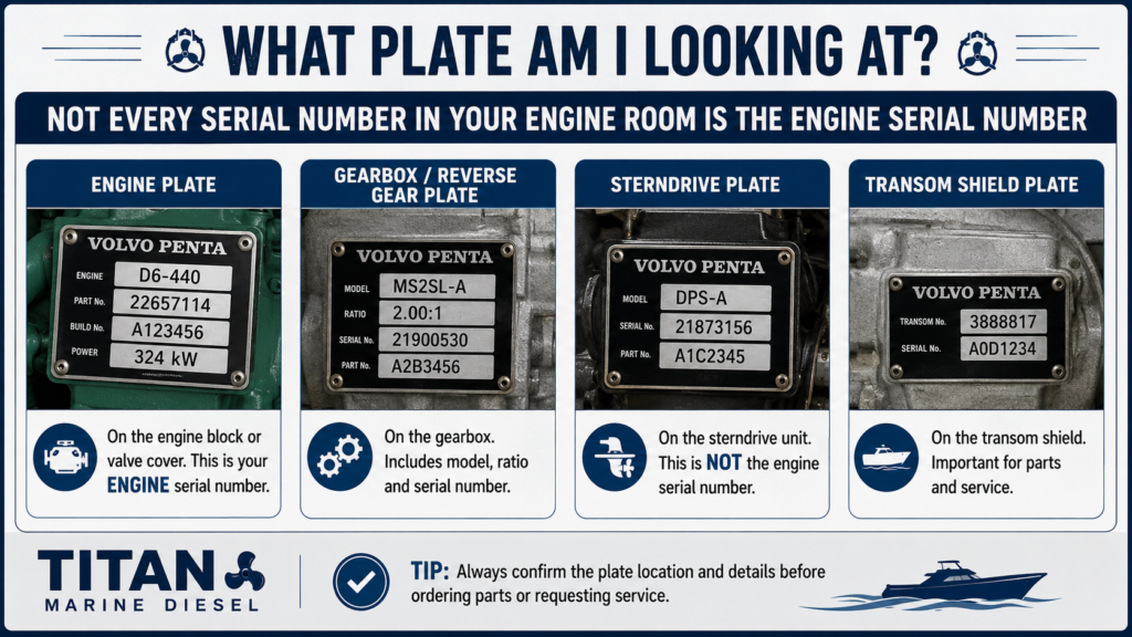 How to Find Your Volvo Penta Serial Number and Identify Your Engine Correctly Where to Find Volvo Penta Serial Numbers by Engine Family